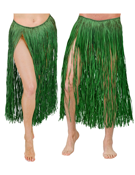 Jupe Hawaïenne Verte en Raphia – Mixte Adulte, 78 cm