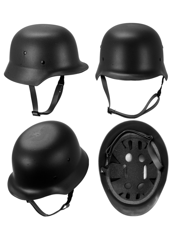 Casque militaire noir – Style historique XXe siècle