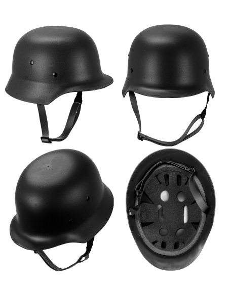 Casque militaire noir – Style historique XXe siècle