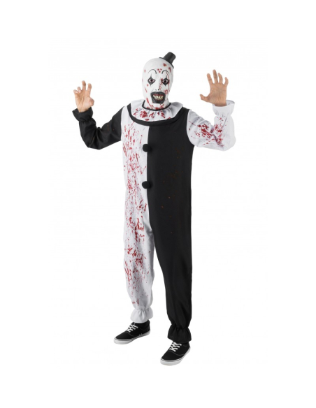 Détail du masque Art le Clown Terrifier aux dents proéminentes