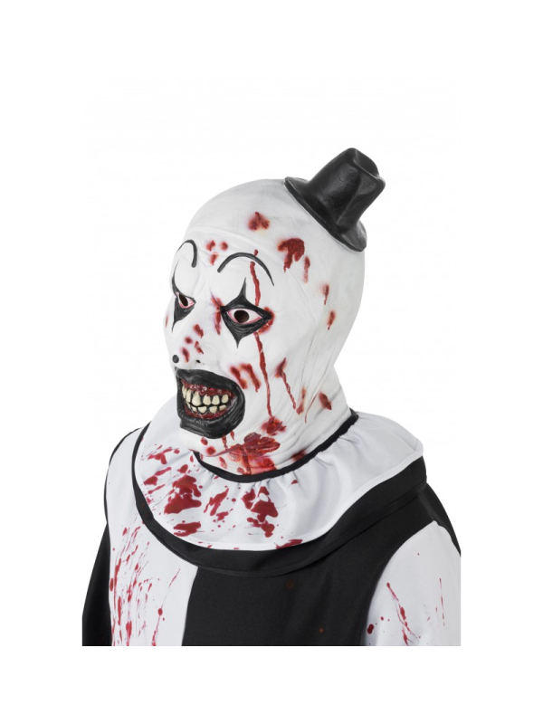 Masque intégral Art le Clown Terrifier avec chapeau noir