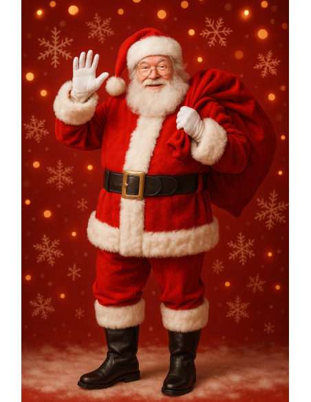 Bottes De Père Noël Pour Femme - Mollet Large, Parement Fausse Fourrure Blanche, Fermeture Éclair Latérale - Déguisement Noël, Cosplay Fête