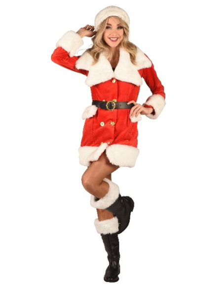 Déguisement Mère Noël Sexy en Velours – Luxe & Charme des Fêtes (S au XXL)