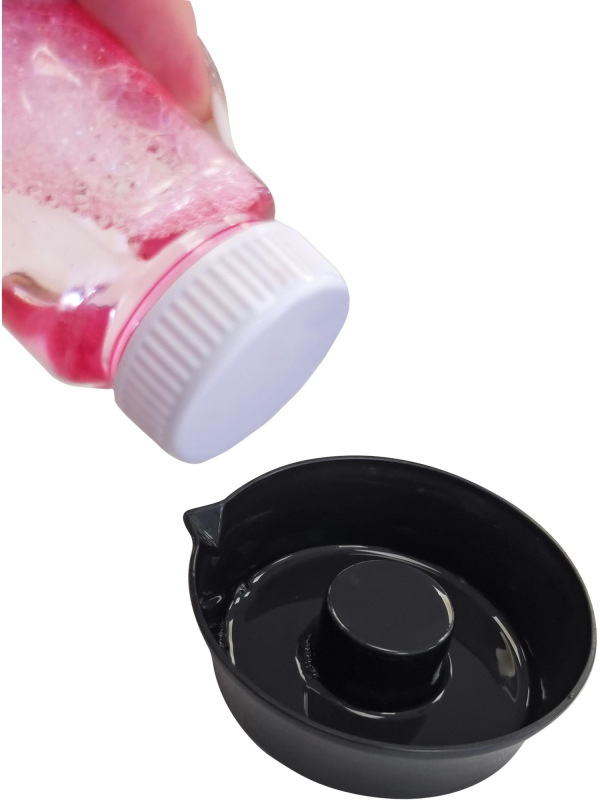 Pistolet à Bulles Gatling Noir avec Plateau et Recharge – Jouet Amusant pour Enfants