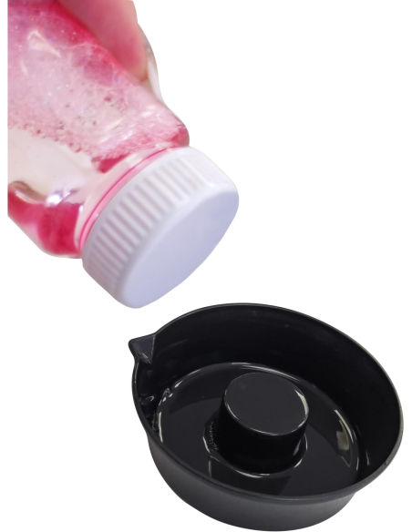 Pistolet à Bulles Gatling Noir avec Plateau et Recharge – Jouet Amusant pour Enfants