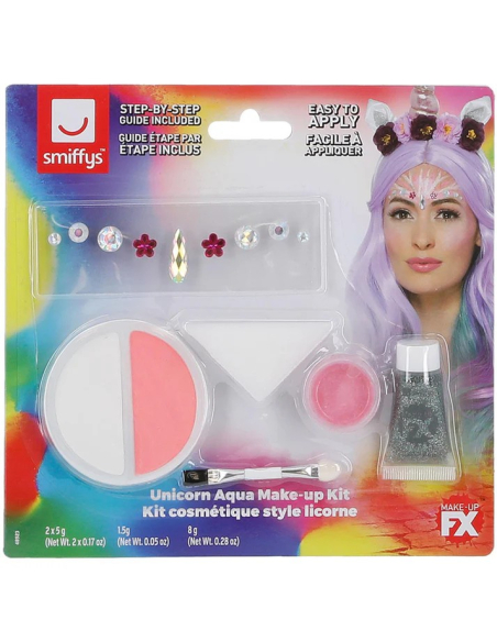 Kit maquillage licorne – Smiffys FX : couleurs, paillettes et magie au rendez-vous !
