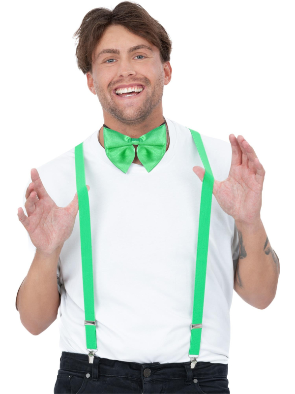 Kit Nœud Papillon et Bretelles Vert – Élégance et Originalité pour Toutes Vos Occasions
