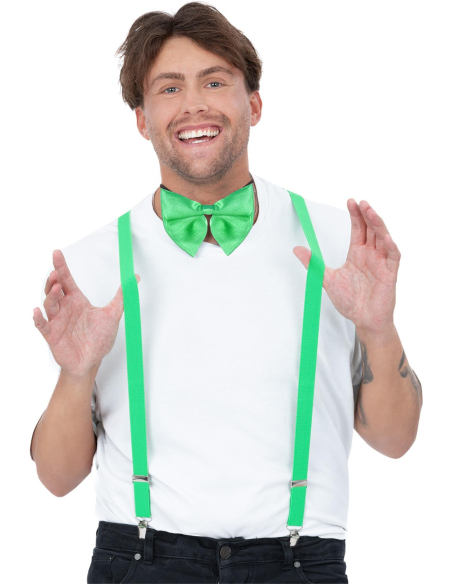 Kit Nœud Papillon et Bretelles Vert – Élégance et Originalité pour Toutes Vos Occasions