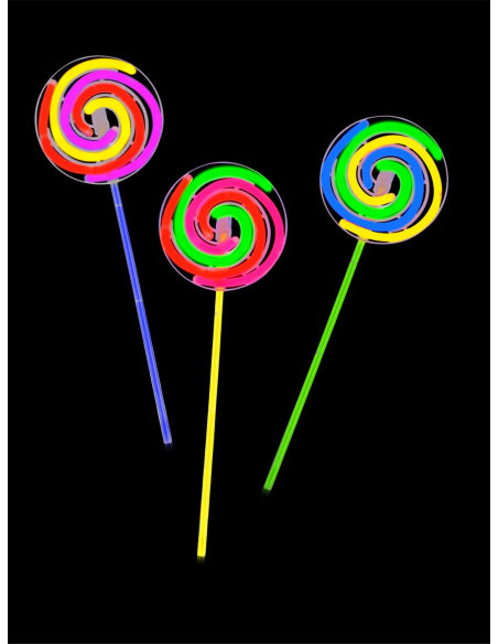 Bâton lumineux tourbillonnant 25 cm – Effet fluo pour festival et fêtes