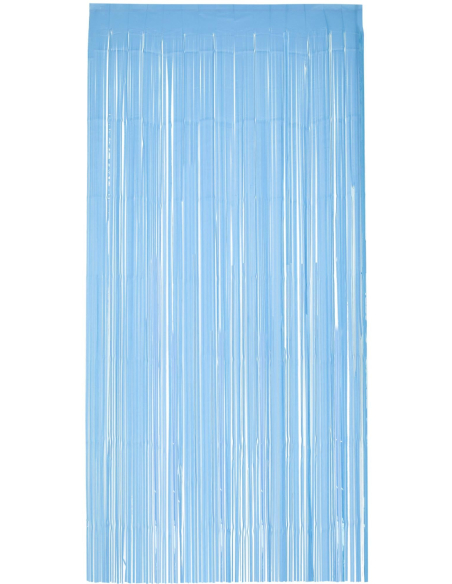 Rideau à franges bleu ciel 91x244 cm – Déco douce