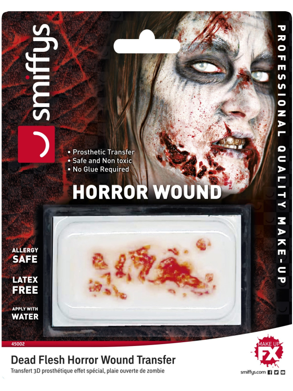 Fausse plaie de zombie auto-adhésive