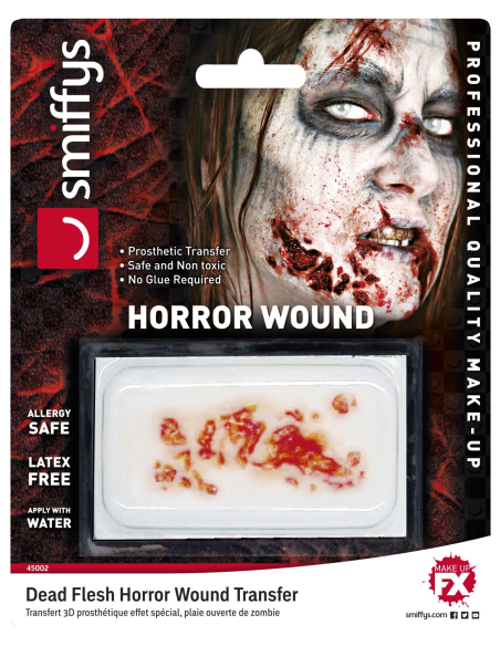 Fausse plaie de zombie auto-adhésive