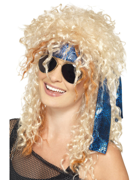 Kit Rocker Fan de Heavy Métal Homme (perruque, lunettes, bandana)