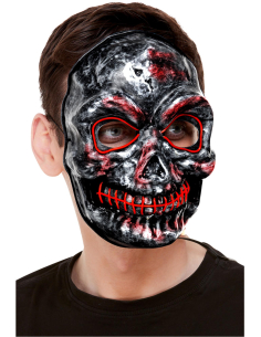 Masque squelette lumineux rouge adulte – Halloween 2