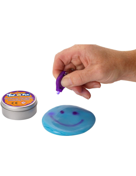 Mastic rebondissant UV – Change de couleur avec lampe fournie