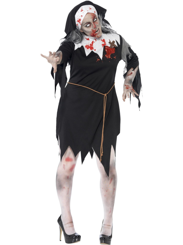 Nonne Zombie Horreur – Déguisement sanglant et glaçant pour Halloween