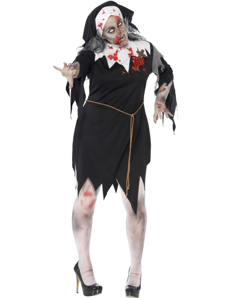 Nonne Zombie Horreur – Déguisement sanglant et glaçant pour Halloween