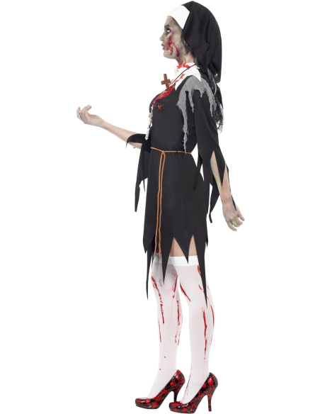 Nonne Zombie Horreur – Déguisement sanglant et glaçant pour Halloween