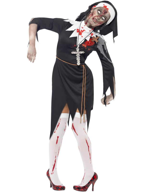 Nonne Zombie Horreur – Déguisement sanglant et glaçant pour Halloween