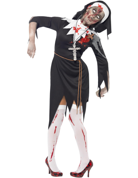 Nonne Zombie Horreur – Déguisement sanglant et glaçant pour Halloween