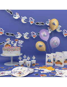 Assiettes en Papier Halloween Petite Sorcière – Lot de 8 (Ø 23 cm) 2