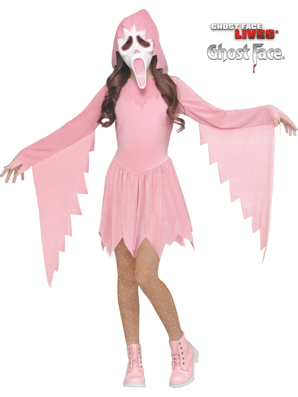 Déguisement Ghost Face® Enfant Rose Pailleté – Sparkle Edition Officielle Fun World