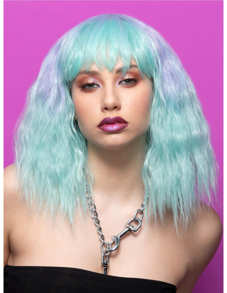 Perruque mi-longue ondulée Manic Panic® Lavender Mist™ – Modèle Trash Goddess™