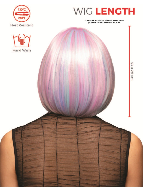 Perruque Manic Panic® Misty Rainbow™ Glam Doll™ – Carré Long Pastel Stylisable