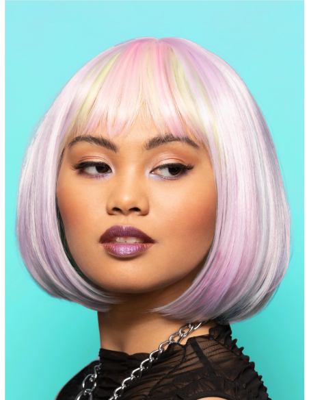 Perruque Manic Panic® Misty Rainbow™ Glam Doll™ – Carré Long Pastel Stylisable