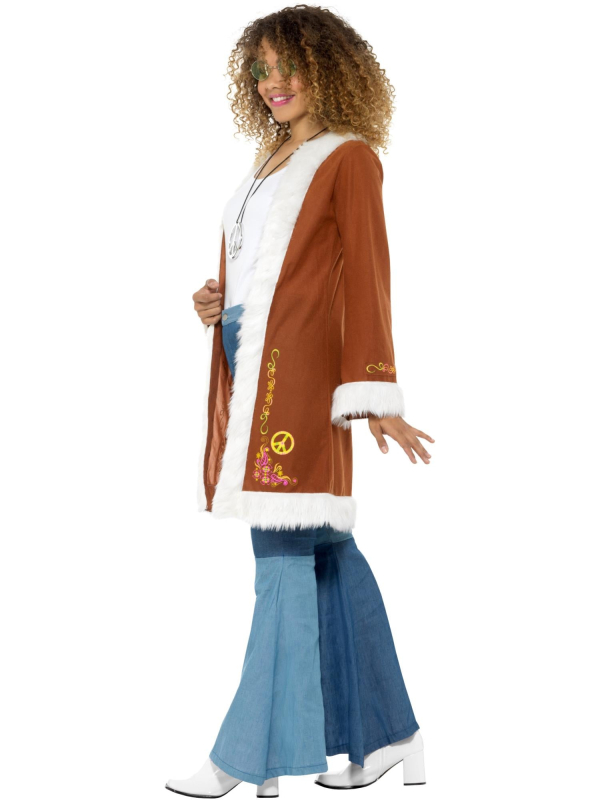 Déguisement Hippie femme (Manteau adulte rétro afghan)