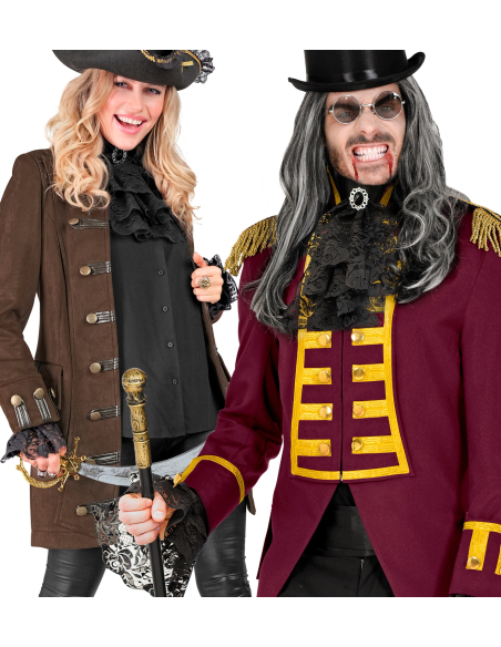 Jabot en dentelle avec bijoux et poignets – L’accessoire polyvalent pour costumes baroques, pirates et vampires
