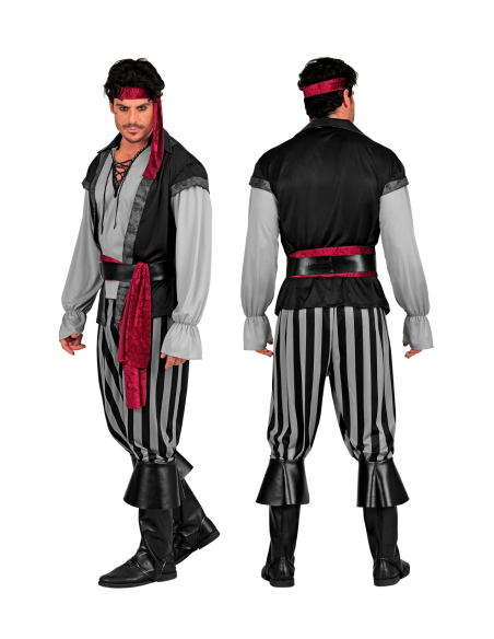 Déguisement de pirate des Caraïbes adulte complet avec accessoires – S, M, L, XL, XXL