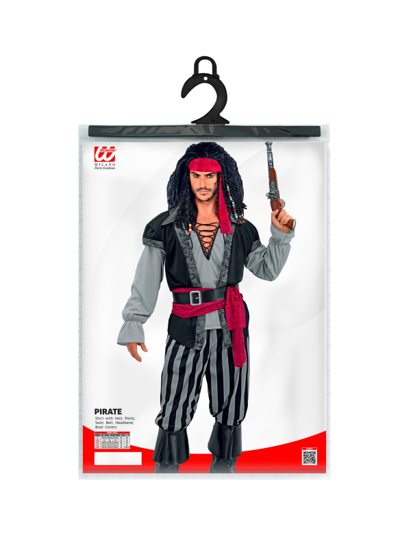 Déguisement de pirate des Caraïbes adulte complet avec accessoires – S, M, L, XL, XXL