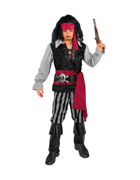 Déguisement pirate des Caraïbes garçon complet avec accessoires – Tailles enfant et adulte