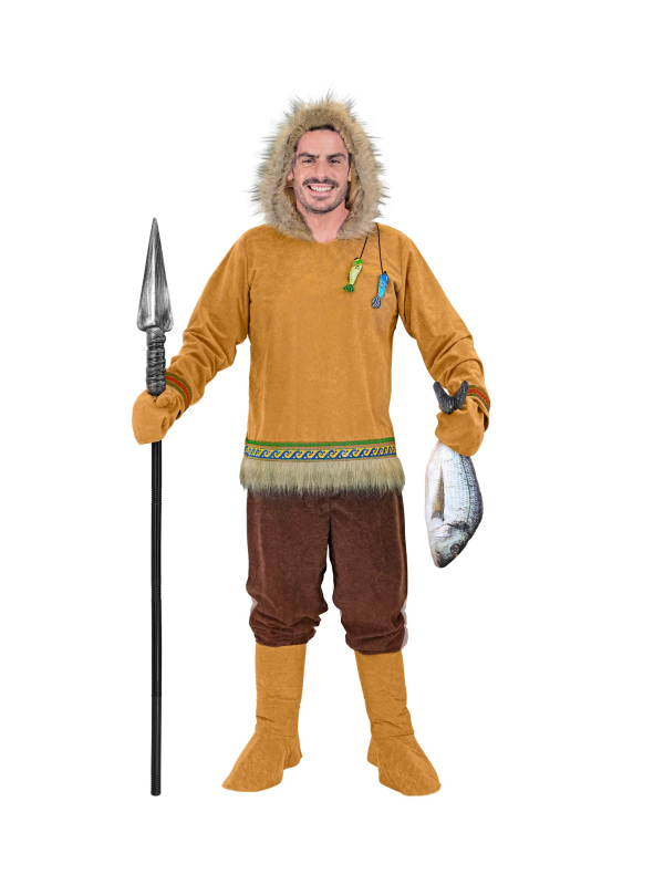 Déguisement Inuit Homme Complet – Costume Esquimau Authentique pour Fête, Carnaval et Soirée à Thème
