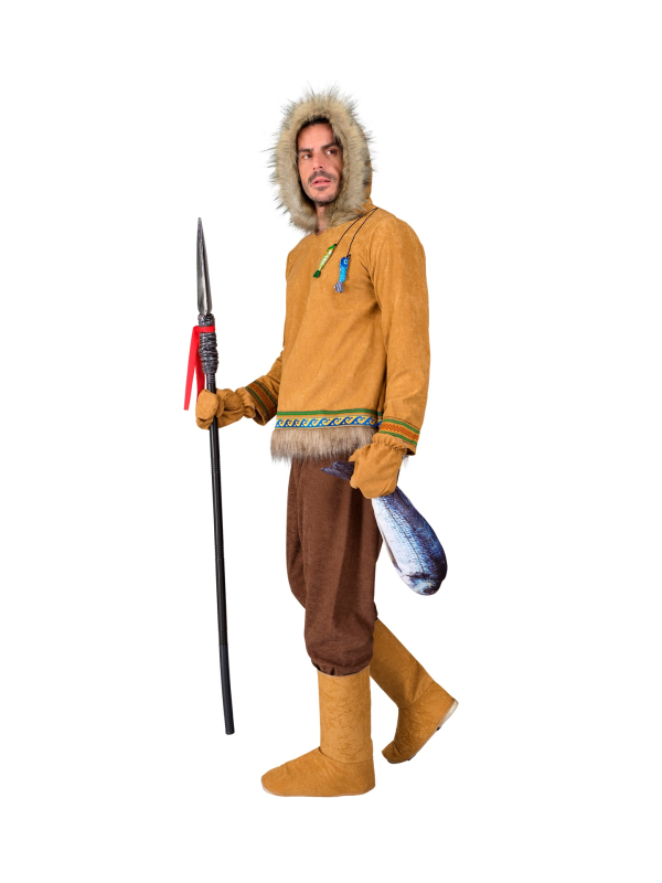 Déguisement Inuit Homme Complet – Costume Esquimau Authentique pour Fête, Carnaval et Soirée à Thème