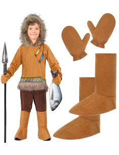 Déguisement Inuit Enfant – Costume Esquimau Adorable pour Carnaval, Halloween et Anniversaires