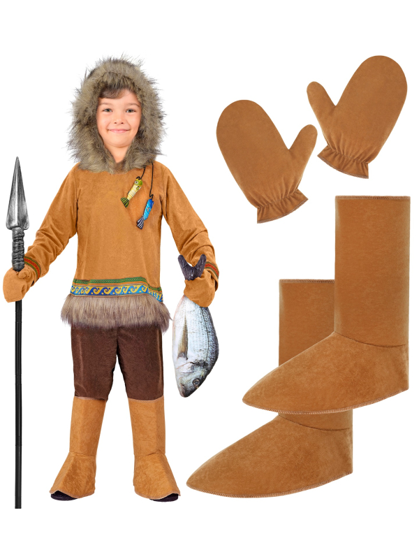 Déguisement Inuit Enfant – Costume Esquimau Adorable pour Carnaval, Halloween et Anniversaires