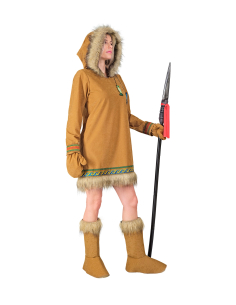 Déguisement Inuit Femme Esquimau – Robe à Capuche, Gants... 2