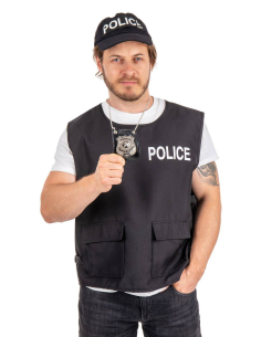 Collier Badge Policier – Accessoire de Déguisement 10 cm 2