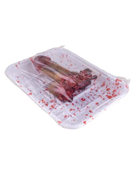 Décoration Halloween Trash – Pénis Sectionné Ensanglanté en Barquette (18 cm)