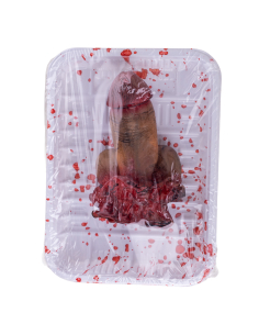 Décoration Halloween Trash – Pénis Sectionné Ensanglanté en Barquette (18 cm)