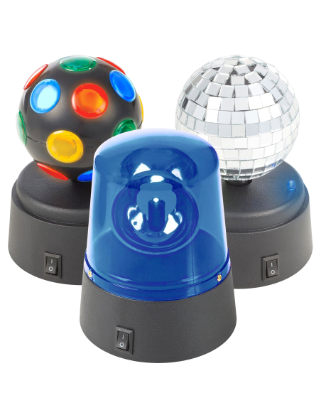 LED Mini Party Light Set – Lot de 3 effets lumineux festifs