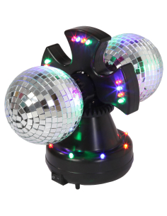 Double boule disco LED rotative – Ambiance soirée et...