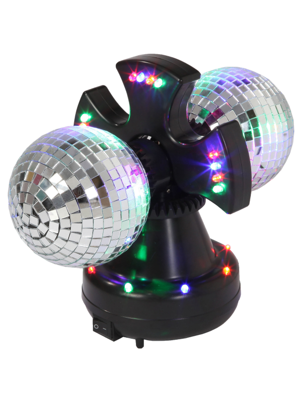 Double boule disco LED rotative – Ambiance...