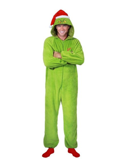 Kigurumi The Grinch™ – Combinaison cocooning à capuche et bonnet de Noël