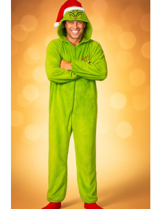 Kigurumi The Grinch™ – Combinaison cocooning à capuche et bonnet de Noël