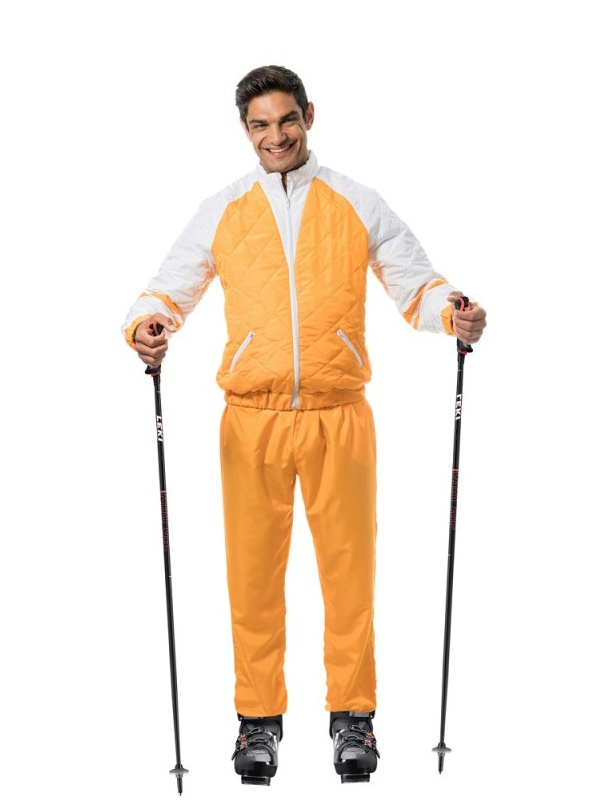 Déguisement ski jaune Jean-Claude Dusse – Combi 2 pièces culte des Bronzés
