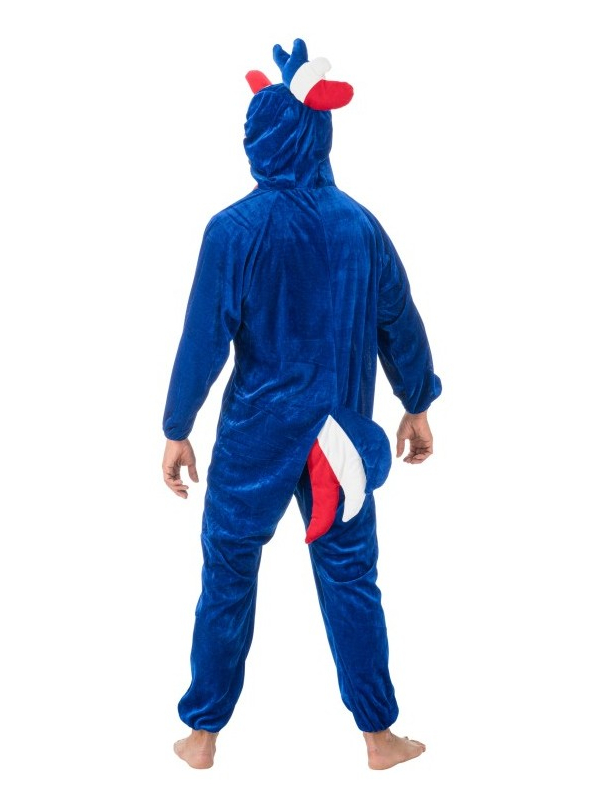 Déguisement Coq Supporter France Adulte – Combinaison Tricolore Humoristique 180/190 cm