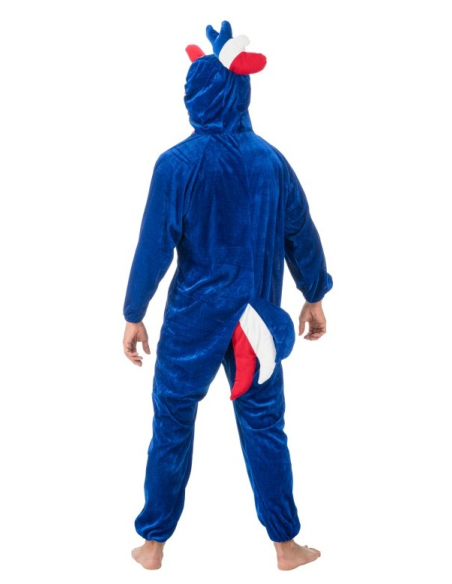 Déguisement Coq Supporter France Adulte – Combinaison Tricolore Humoristique 180/190 cm